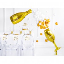 BALLON ALU BOUTEILLE HAPPY NEW YEAR 32X82CM OR