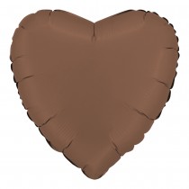 BALLON ALU CUR 46CM CHOCOLAT SATIN