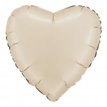 BALLON ALU CŒUR 46CM CRÈME SATIN