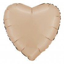 BALLON ALU CŒUR 46CM NUDE SATIN