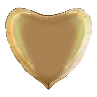 BALLON ALU CŒUR CHAMPAGNE RAINBOW 91CM