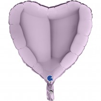 BALLON ALU CŒUR LILAS 46 CM
