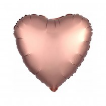 BALLON ALU CŒUR ROSE GOLD 46 CM