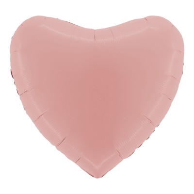 BALLON ALU CŒUR ROSE MAT 91CM