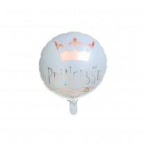 BALLON ALU COURONNE PRINCESSE Ø45CM ROSE GOLD