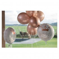 BALLON ALU COURONNE PRINCESSE Ø45CM ROSE GOLD