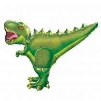 BALLON ALU FIGURINE DINOSAURE T-REX 91X76CM VERT