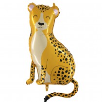 BALLON ALU GUÉPARD ANIMAL JUNGLE 102CM JAUNE