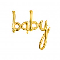 BALLON ALU LETTRES BABY 73.5X75CM OR