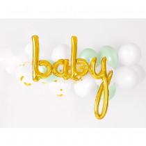 BALLON ALU LETTRES BABY 73.5X75CM OR