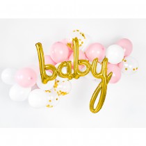 BALLON ALU LETTRES BABY 73.5X75CM OR