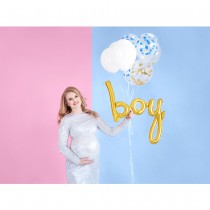 BALLON ALU LETTRES BOY 63.5X74CM OR