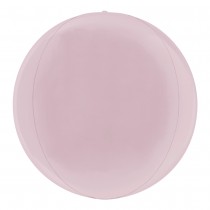 BALLON ALU ORBZ ROND ROSE PASTEL 38 CM