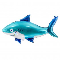 BALLON ALU REQUIN BABY SHARK 92X48CM BLEU