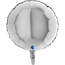 BALLON ALU ROND ARGENT 46 CM