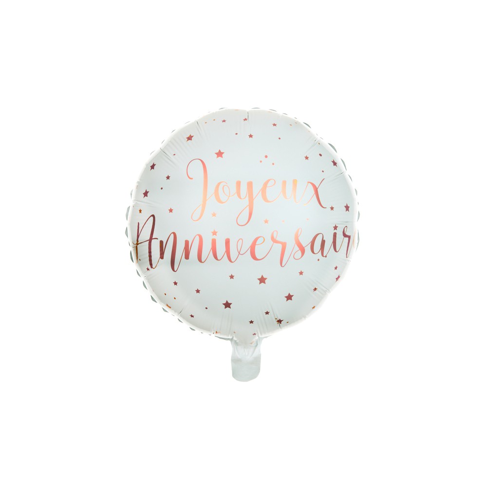 Ballon Joyeux Anniversaire Rose Gold 45 cm