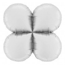 BALLON ALUMINIUM 4 GOUTTES 55X55X20CM BLANC