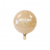 BALLON ALUMINIUM ANNIVERSAIRE ÉCLAT 45CM SABLE