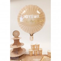 BALLON ALUMINIUM ANNIVERSAIRE ÉCLAT 45CM SABLE