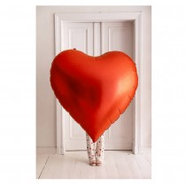 BALLON ALUMINIUM CŒUR 136X129CM ROUGE