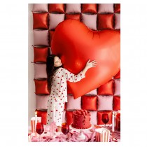 BALLON ALUMINIUM CŒUR 136X129CM ROUGE