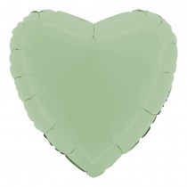 BALLON ALUMINIUM CŒUR 46CM VERT MAT