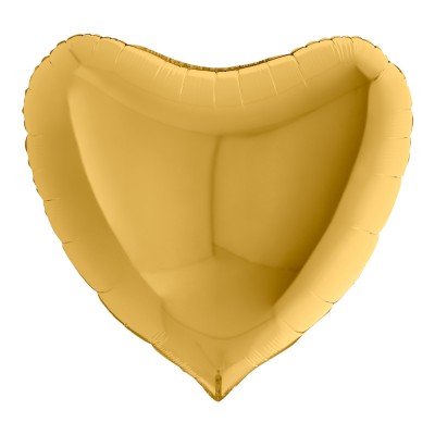 BALLON ALUMINIUM CŒUR 91CM OR
