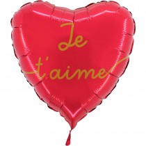 BALLON ALUMINIUM CUR DOUBLE FACE AMOUR 46CM ROUGE