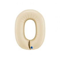 BALLON ALUMINIUM CHIFFRE 0 102CM BEIGE