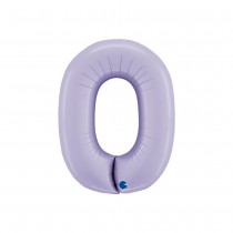 BALLON ALUMINIUM CHIFFRE 0 102CM LILAS