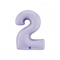 BALLON ALUMINIUM CHIFFRE 2 102CM LILAS