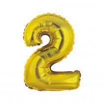 BALLON ALUMINIUM CHIFFRE 2 36CM OR