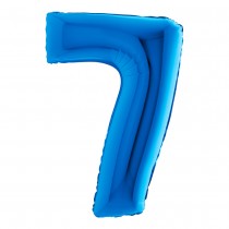 BALLON ALUMINIUM CHIFFRE 7 102CM BLEU