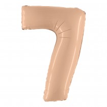 BALLON ALUMINIUM CHIFFRE 7 102CM NUDE SATIN