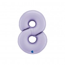 BALLON ALUMINIUM CHIFFRE 8 102CM LILAS