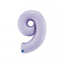 BALLON ALUMINIUM CHIFFRE 9 102CM LILAS