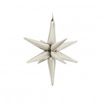 BALLON ALUMINIUM ÉTOILE 3D 50CM BEIGE