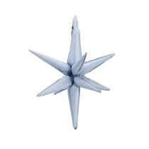 BALLON ALUMINIUM ÉTOILE 3D 50CM BLEU BRUMEUX