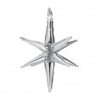 BALLON ALUMINIUM ÉTOILE 3D 70CM ARGENT