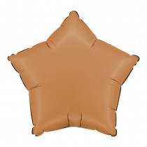 BALLON ALUMINIUM ÉTOILE 46CM CARAMEL SATIN