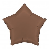 BALLON ALUMINIUM ÉTOILE 46CM CHOCOLAT SATIN