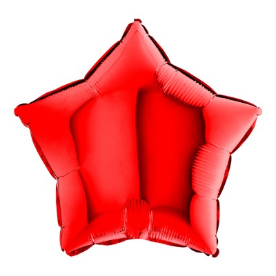 BALLON ALUMINIUM ÉTOILE 46CM ROUGE
