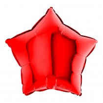 BALLON ALUMINIUM ÉTOILE 46CM ROUGE