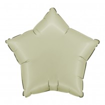 BALLON ALUMINIUM ÉTOILE 46CM VERT OLIVE SATIN