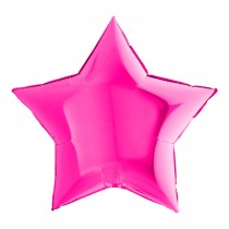 BALLON ALUMINIUM ÉTOILE 91CM ROSE MAGENTA