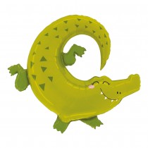 BALLON ALUMINIUM FIGURINE ALLIGATOR 87X74CM VERT