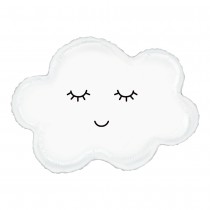 BALLON ALUMINIUM FIGURINE NUAGE 62X45CM BLANC