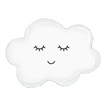 BALLON ALUMINIUM FIGURINE NUAGE 62X45CM BLANC