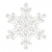BALLON ALUMINIUM FLOCON DE NEIGE 71X78CM BLANC