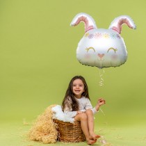 BALLON ALUMINIUM LAPIN HIPPIE 64CM